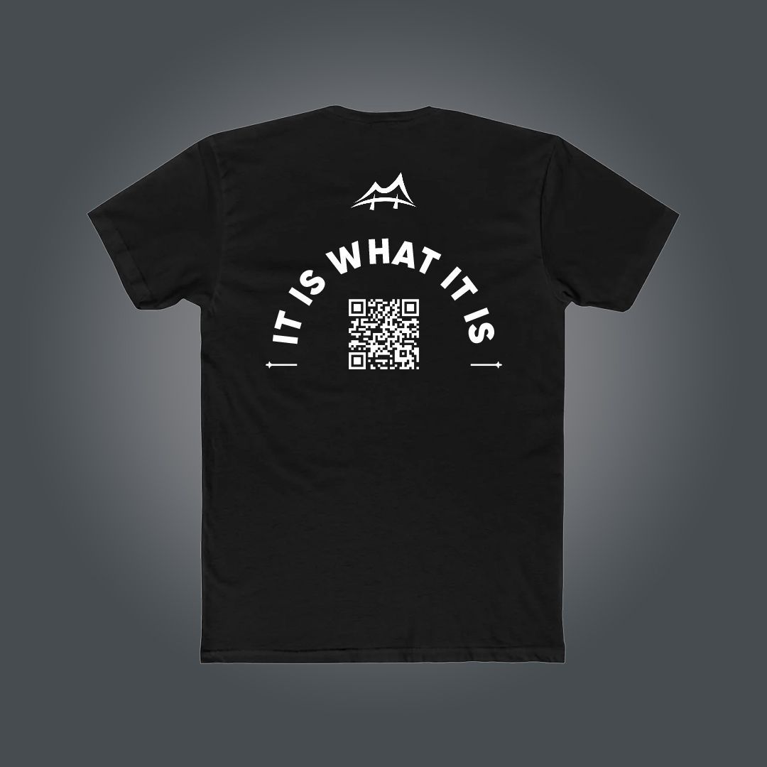 It Is What It Is Black Updatable QR Code T-Shirt