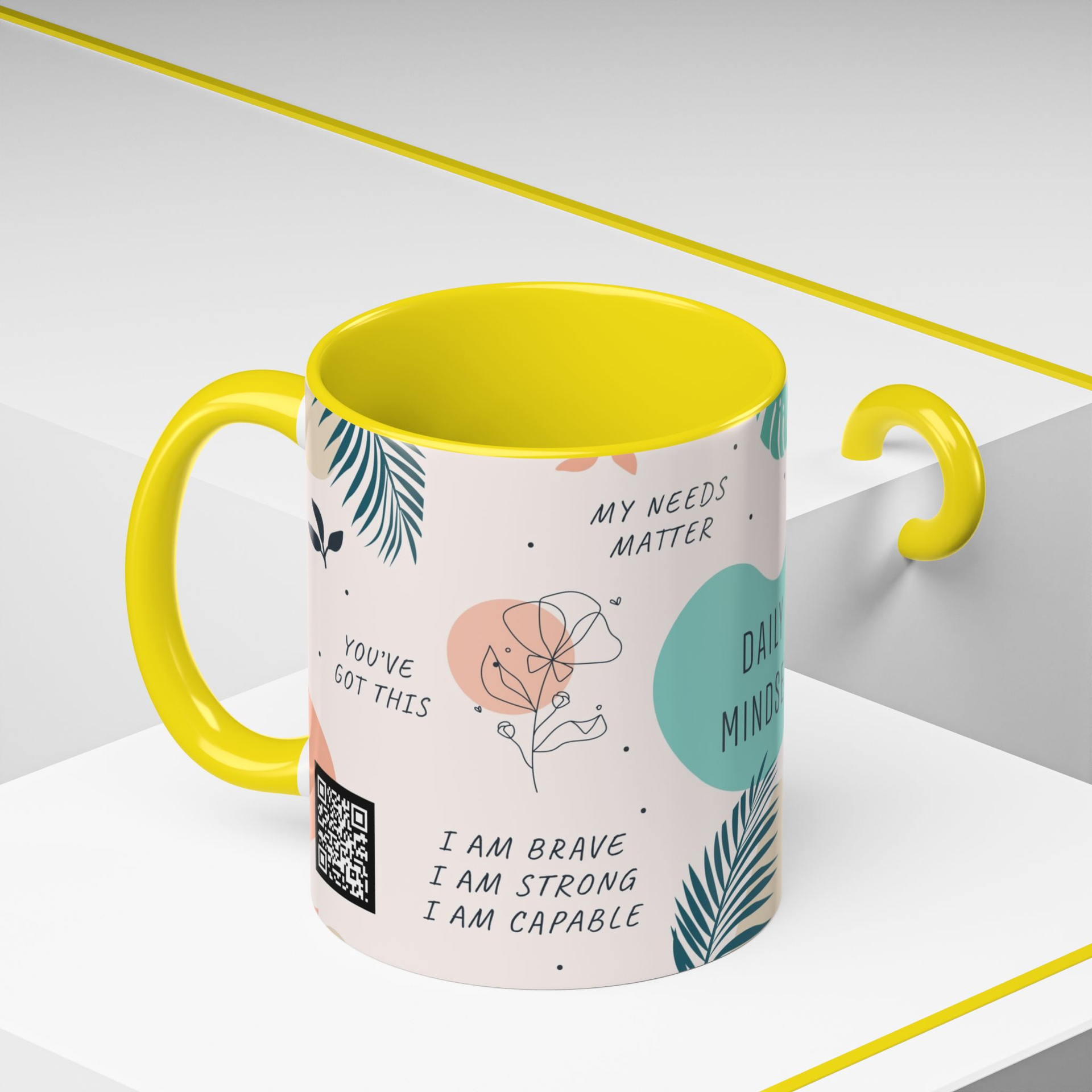Daily Mindset Mug With A Updatable QR Code