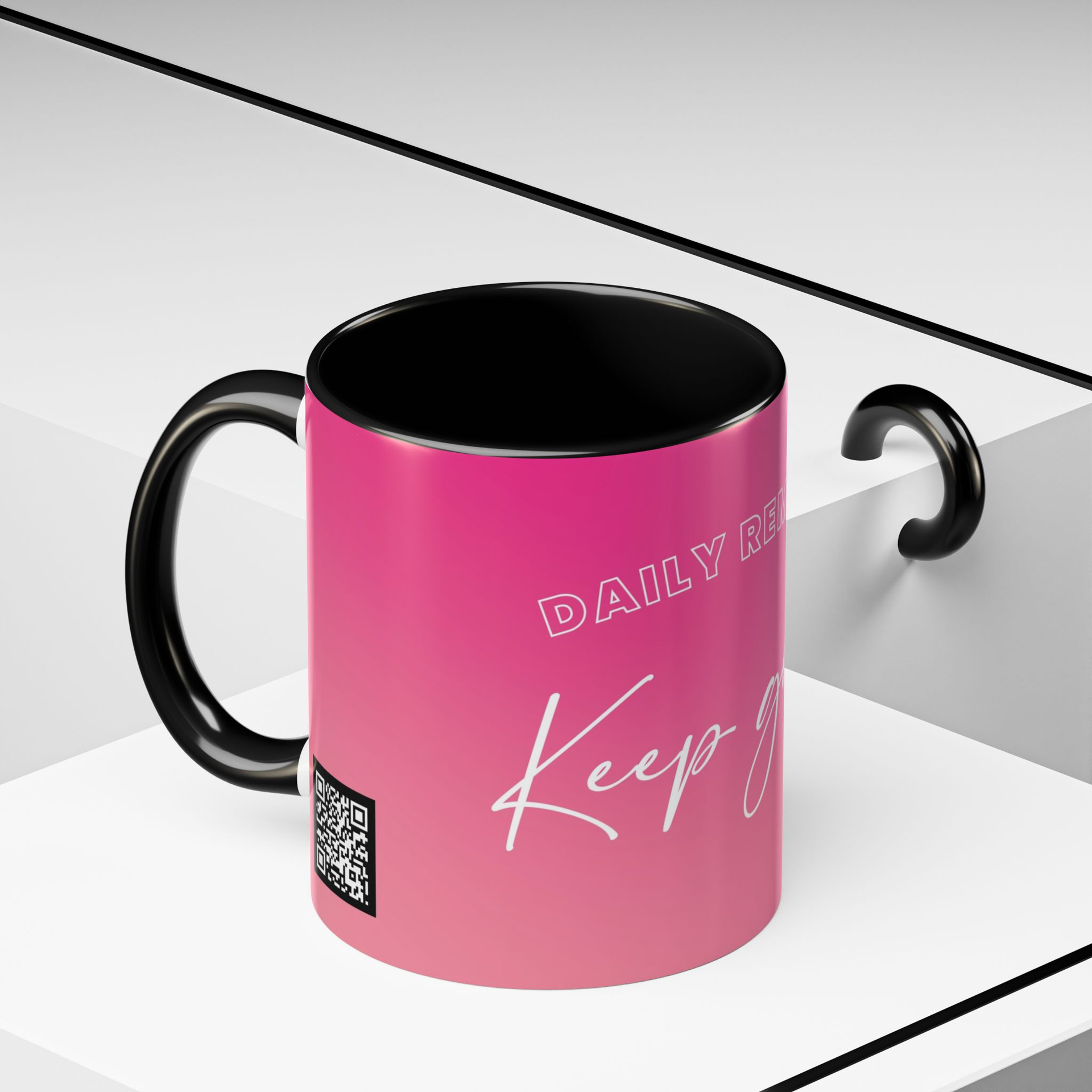 Keep Going Mug With A Updatable QR Code
