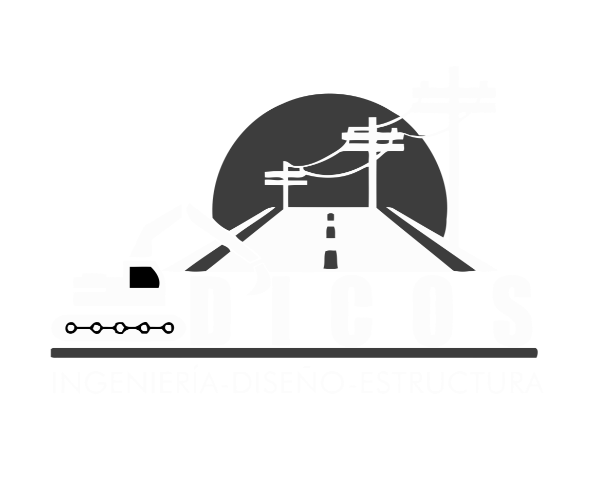 Un logotipo en blanco y negro de una carretera con líneas eléctricas.