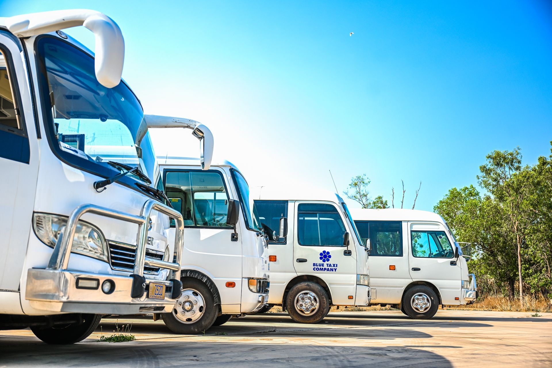 charter buses parked - Charter Transport in Darwin, NT