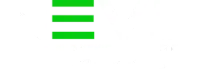 Three green horizontal bars on a white background