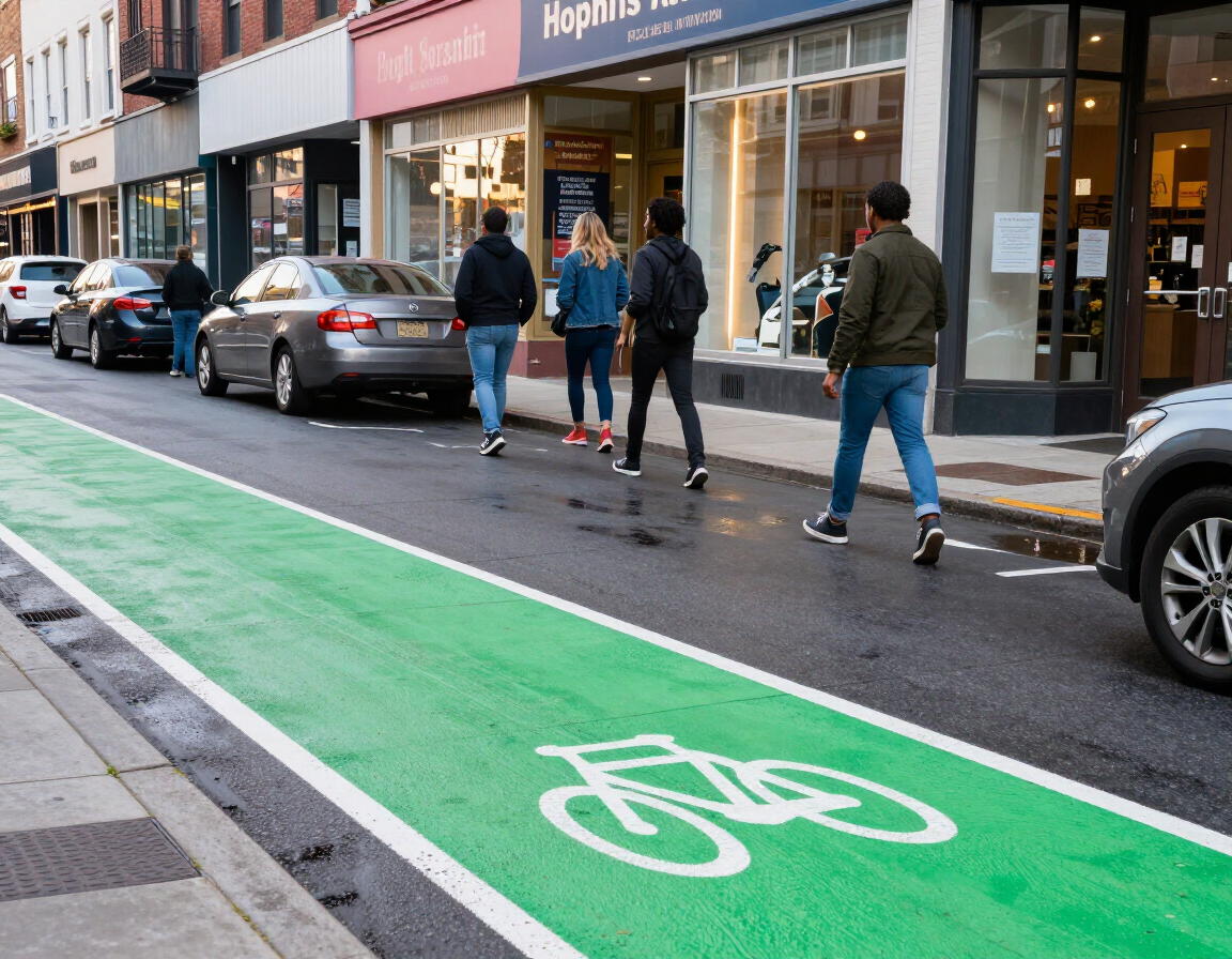 Hopkins Street bike lane