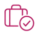 Travel icons: Statue of Liberty, Big Ben, Eiffel Tower, globe, suitcase, and passport on white background