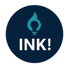 Dark blue circular logo with a teal lightbulb and the word “INK!” in white.