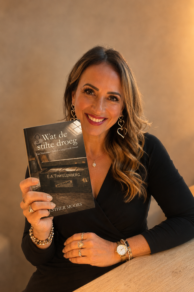 Esther Moors met haar boek Wat de stilte droeg