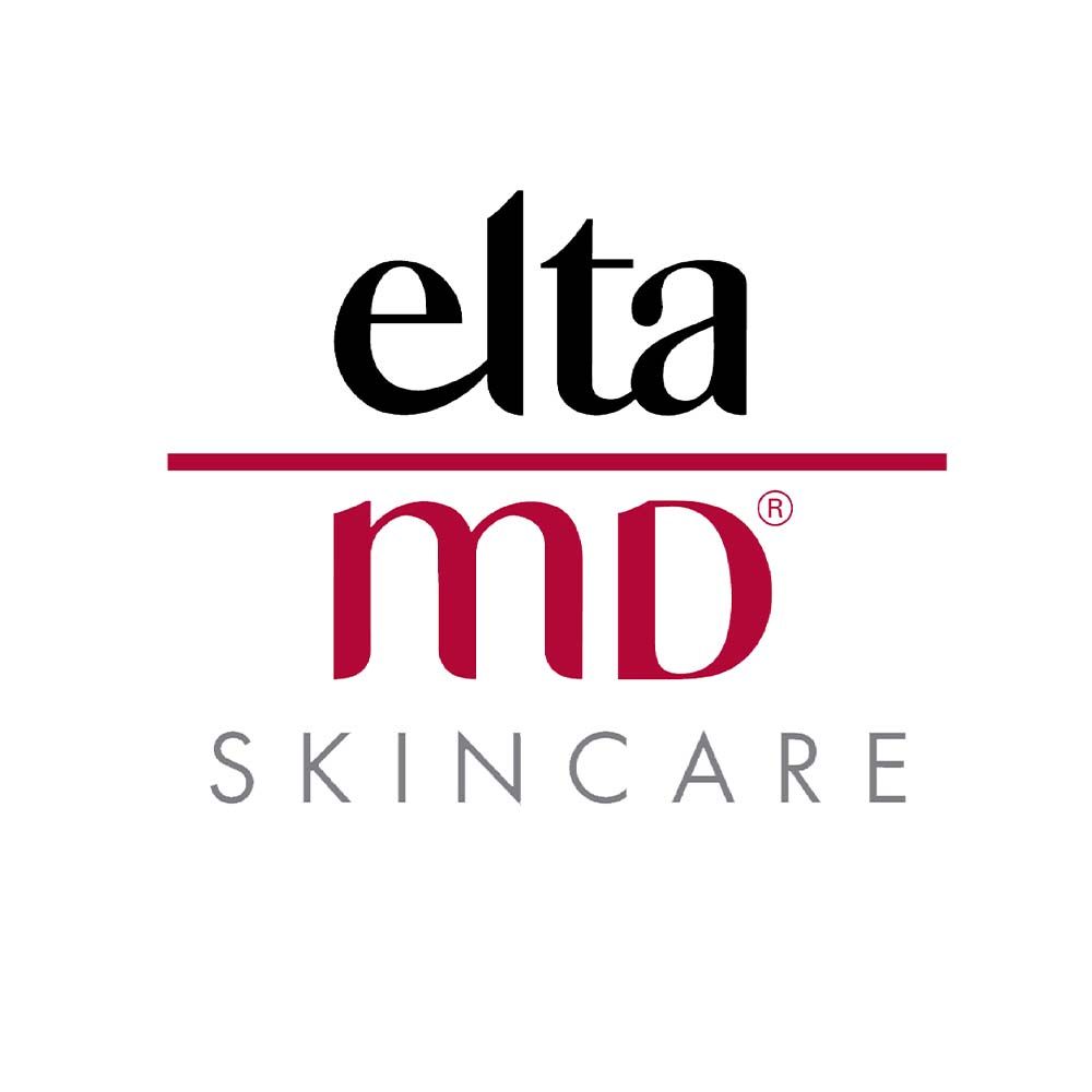 The elta md skincare logo is on a white background.