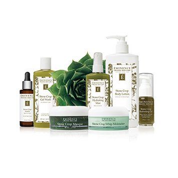 A group of cosmetics sitting next to each other on a table.