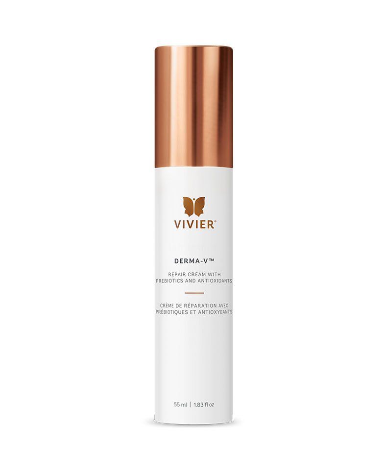 A white bottle with a copper cap on a white background.