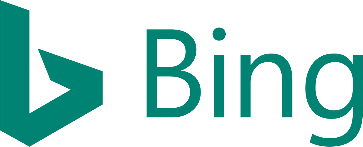 Bing logo with teal icon and green text on a white background