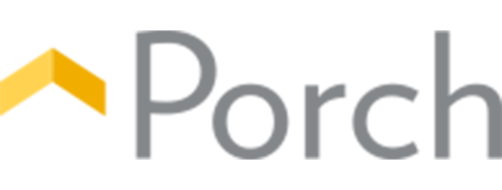 Porch logo with yellow roof icon and gray text