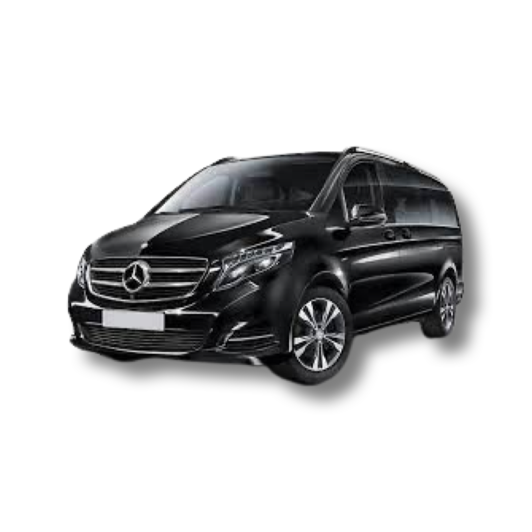 Svart Mercedes-Benz personbil.