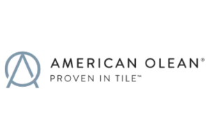American Olean logo with gray emblem and text “PROVEN IN TILE” on white background