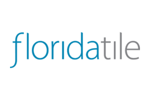 FloridaTile logo in blue and gray text on a white background