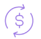 Dollar symbol within a circle of arrows, indicating currency conversion.