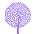 Purple tree illustration.