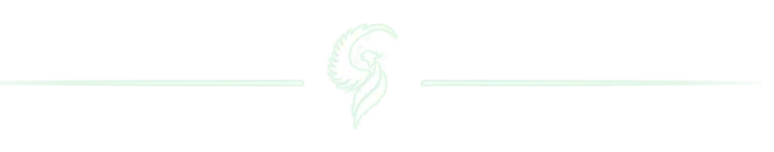 Abstract green smoke rises between horizontal lines.