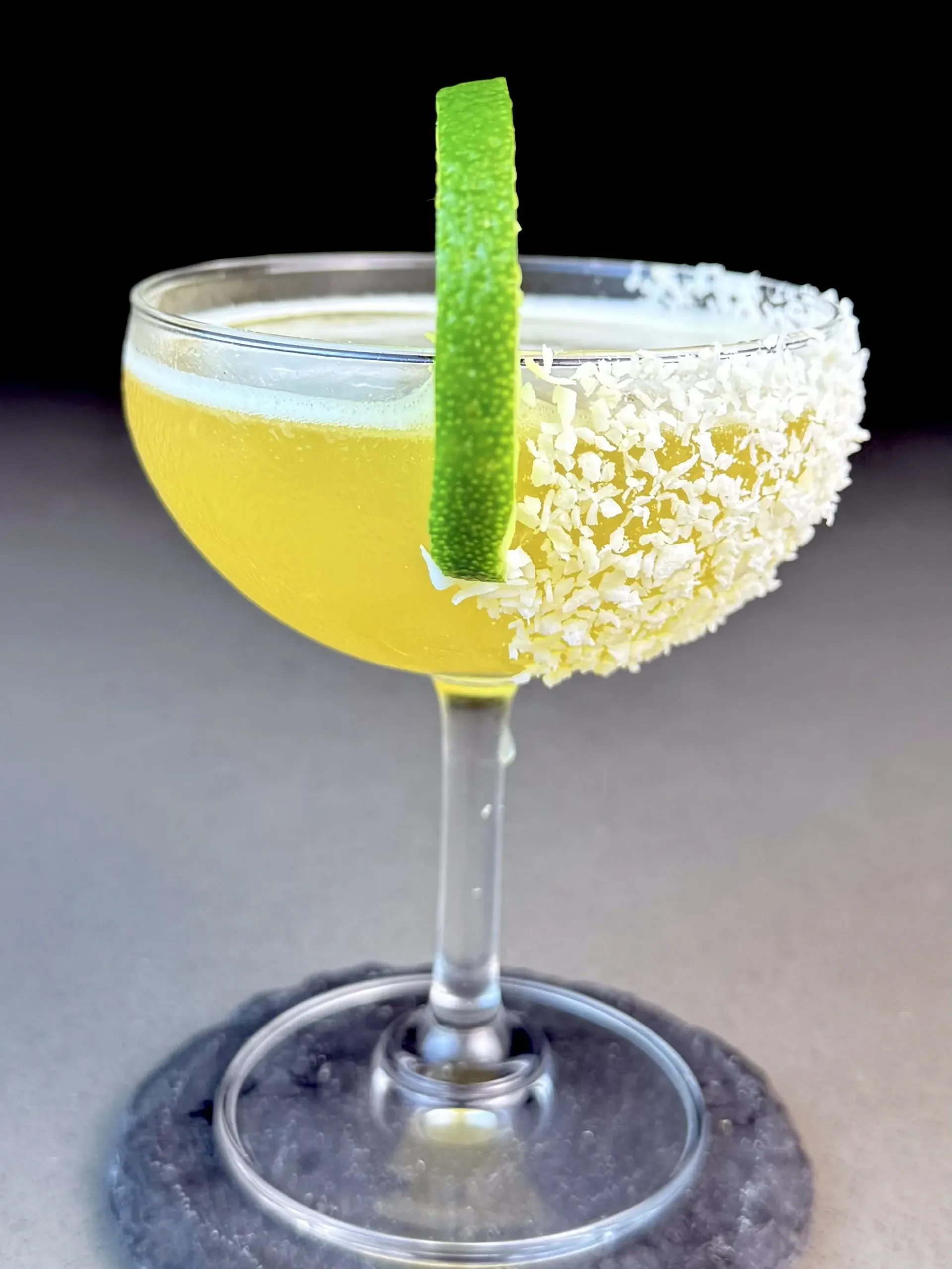 Skinny Daiquiri made with rum and Cordial Craft in a coupe glass