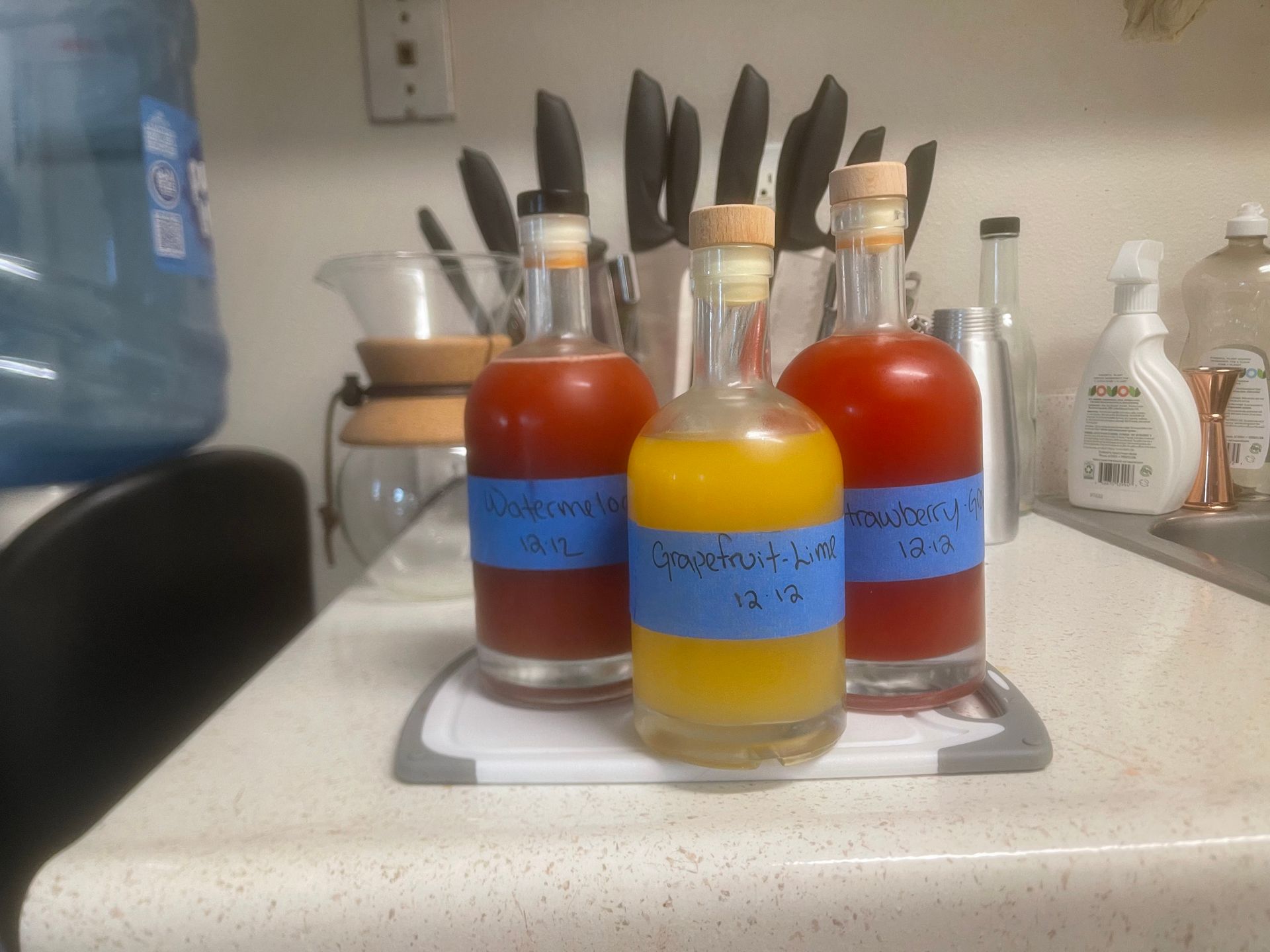 Early Cordial Craft flavor exploration bottles during product development