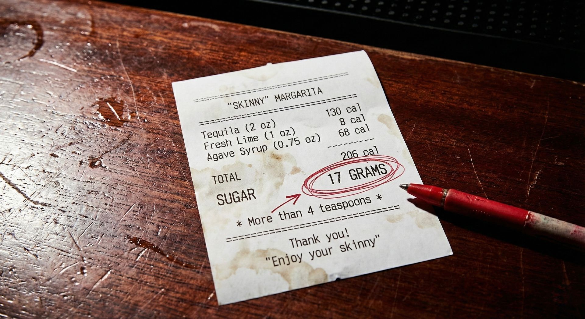 calories in a skinny margarita
