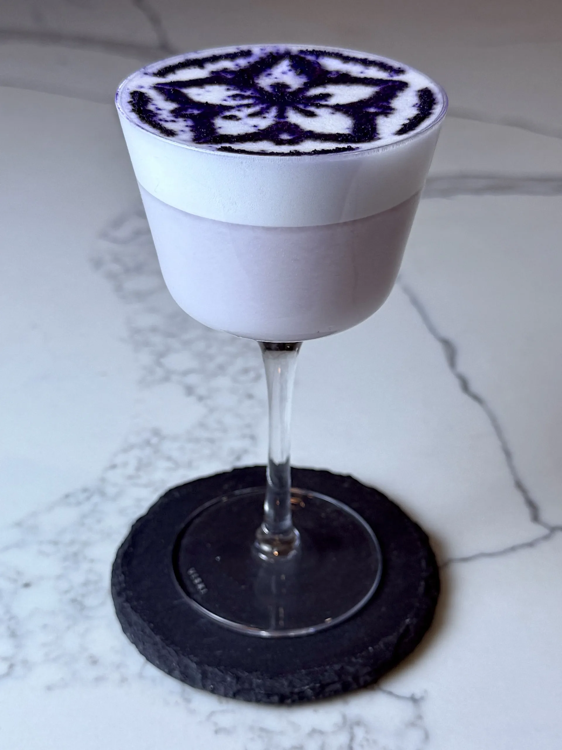 Matriarch Sour made with Empress Indigo Gin and Cordial Craft