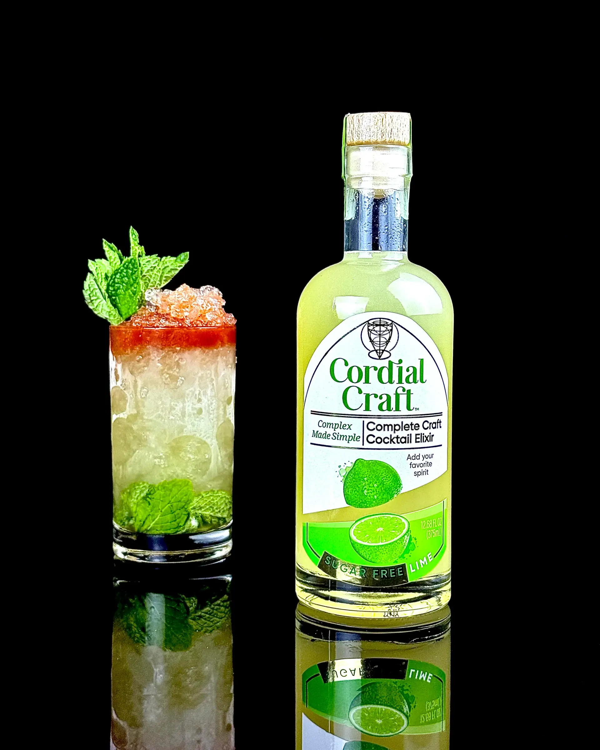 Queen's Park Remix made with rum, mint, bitters, and Cordial Craft