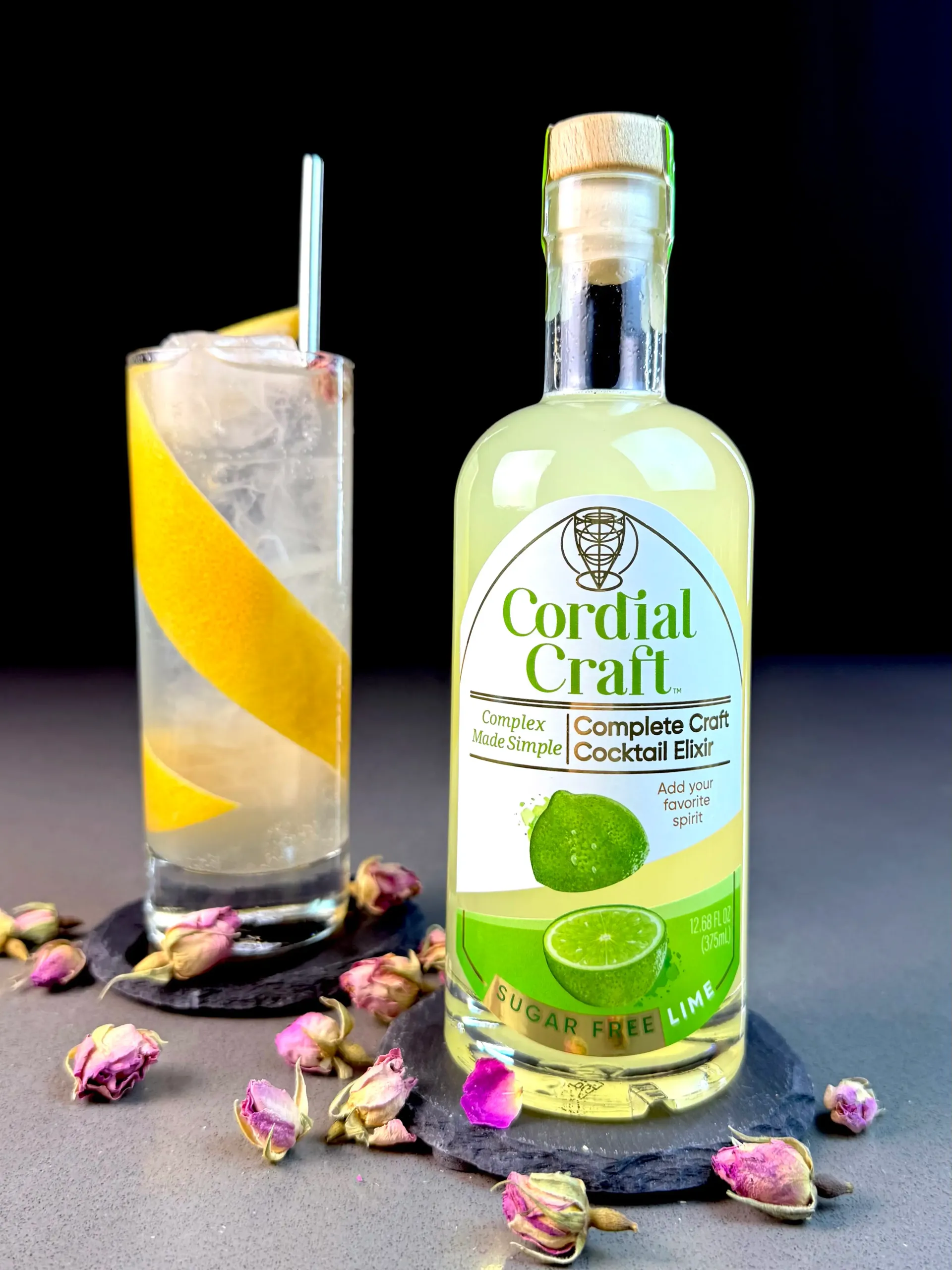 Rose Garden Highball with grapefruit rose vodka and Cordial Craft