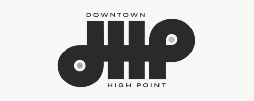 Logo for Downtown High Point featuring the letters