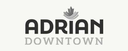 Logo featuring a grey Canadian maple leaf icon above the text