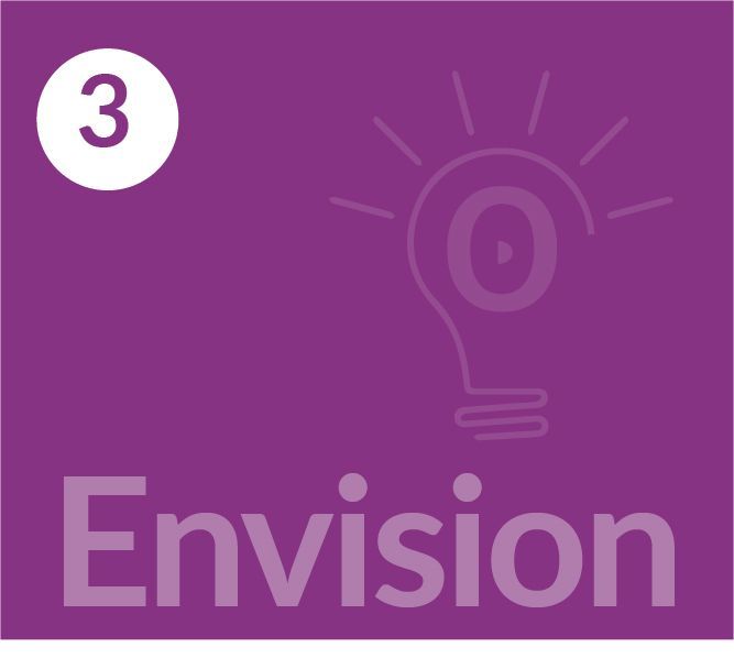 Purple square with number 3 and the word