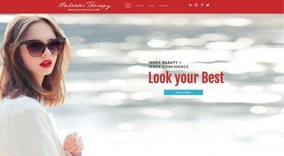 Woman in sunglasses by the ocean. Text reads