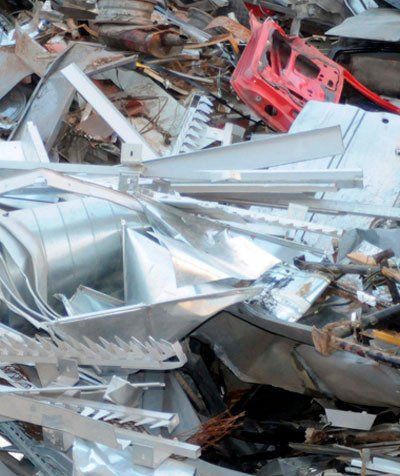 Scrap metal in the scrap yard