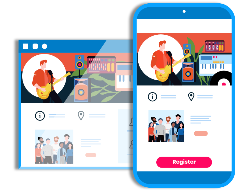 Event promotional and marketing software