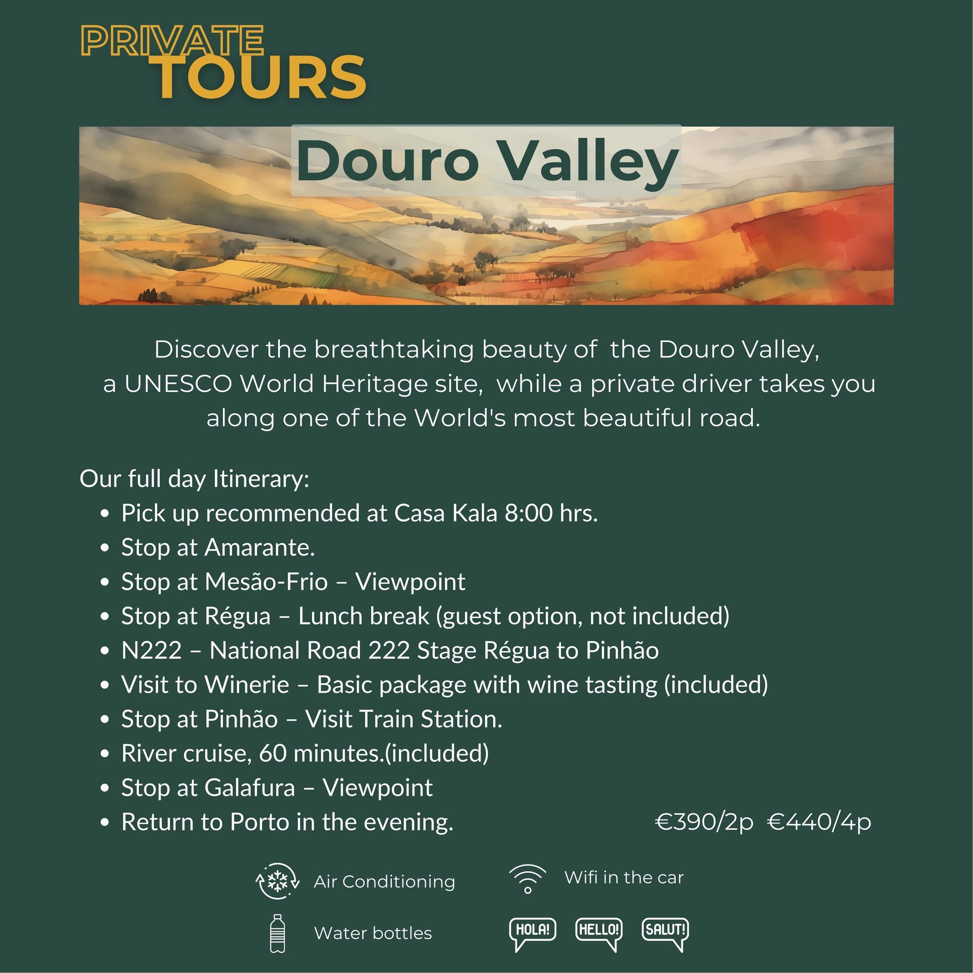 Private Tour information to Douro Valley