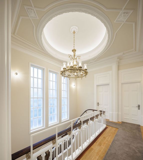 Chandelier. Interior of Casa Kala, Boutique hotel in Porto, Designed by Januário Godinho, renovated by Ren Ito Arq.