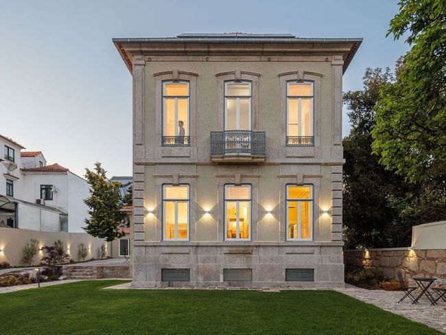Casa Kala at dusk, if you look closely you will see Architect Ren Ito, who led the restoration