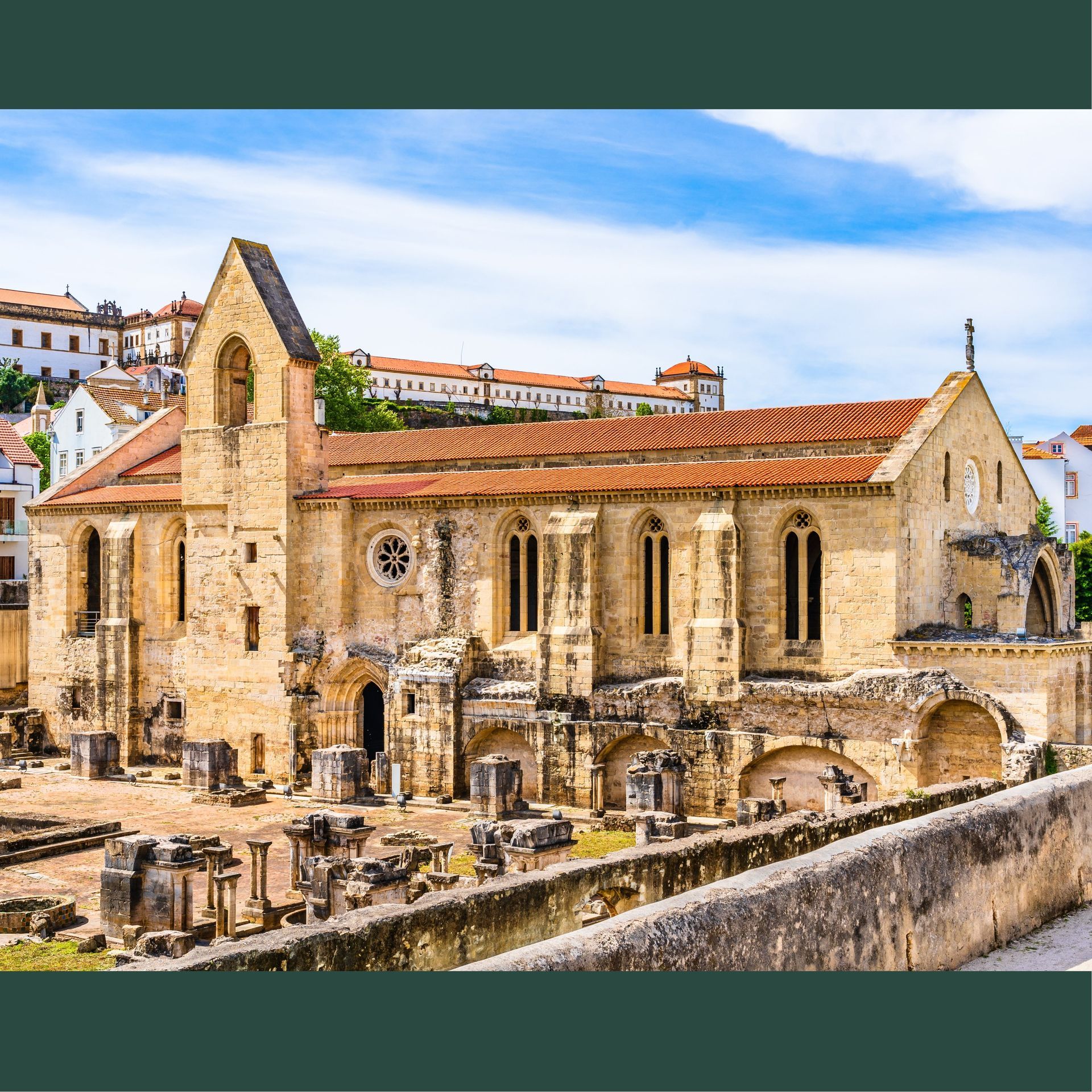 Ruins of the Mosteiro de Santa Clara-a-Velha (Monastery of Old St. Clare) in Coimbra, Portugal