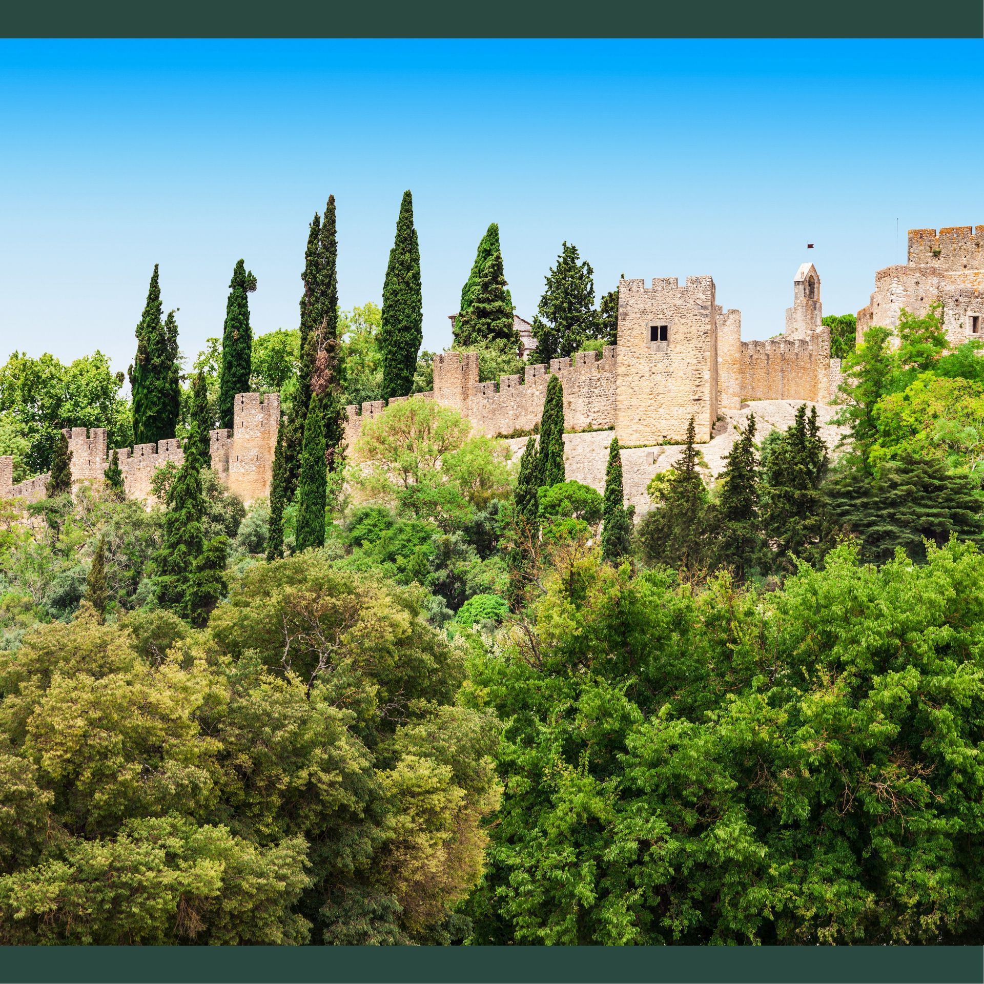 Tomar Castle, also known as the Convent of Christ, Portugal. UNESCO World Heritage site and part of Knights Templar History