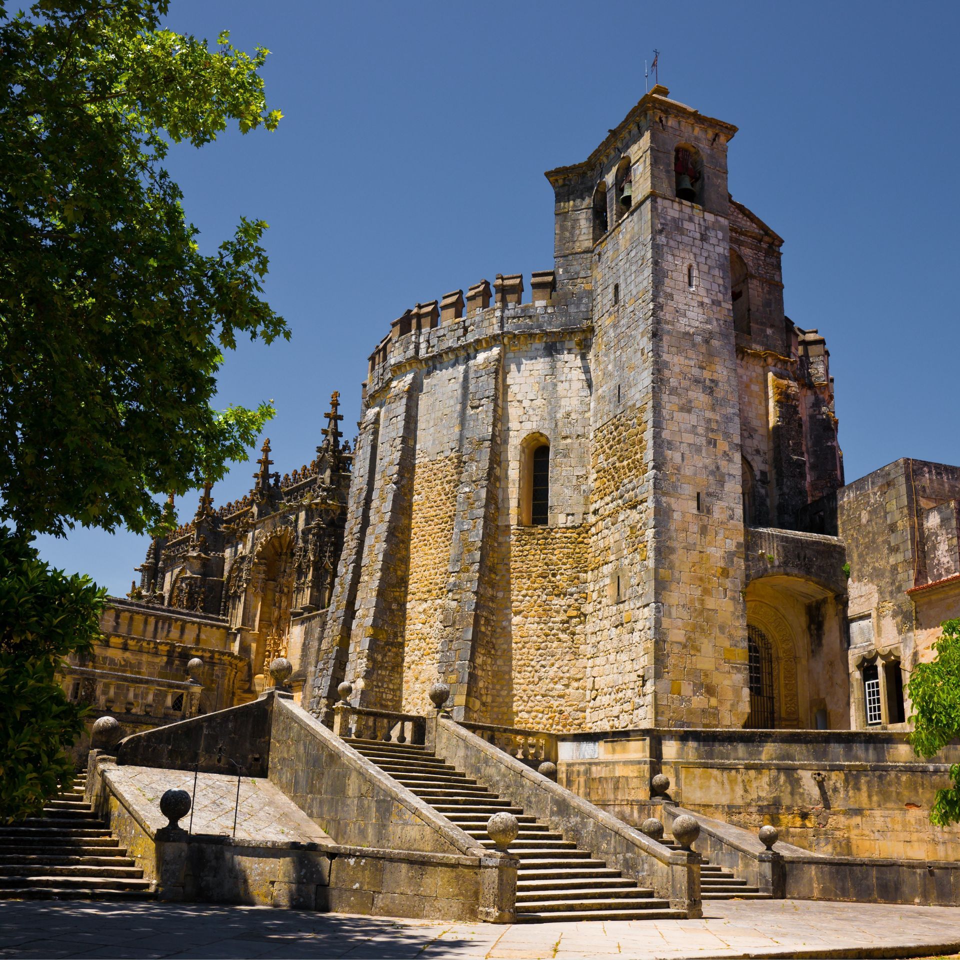 Convent of Christ in Tomar, Portugal. UNESCO World Heritage site and part of Knights Templar History