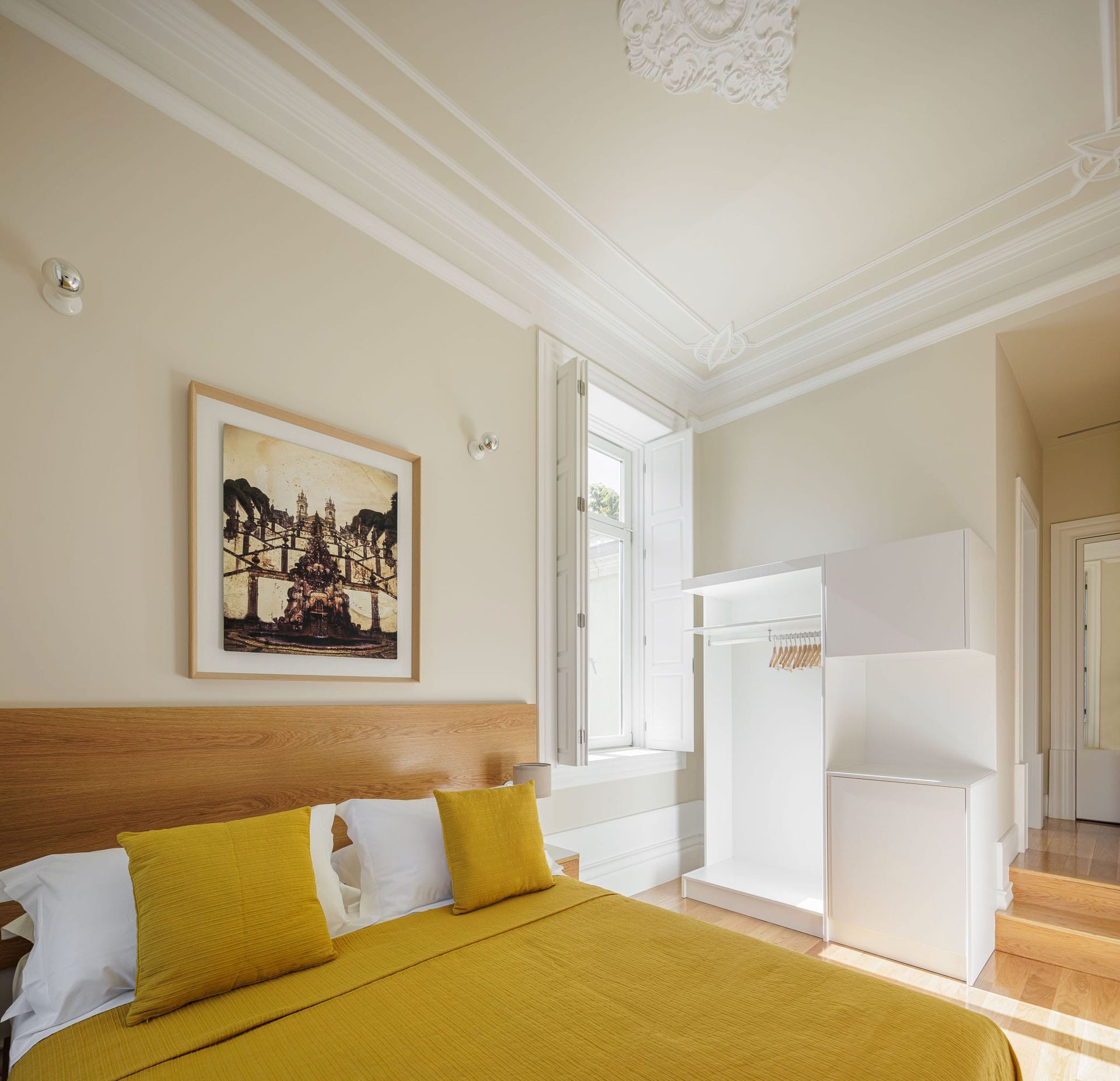 Double Room Braga at Casa Kala, in Porto, Portugal. High ceilings, natural light.t