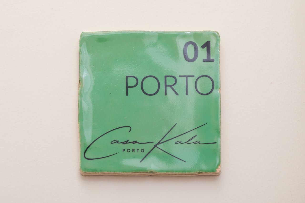 Green tile sign for