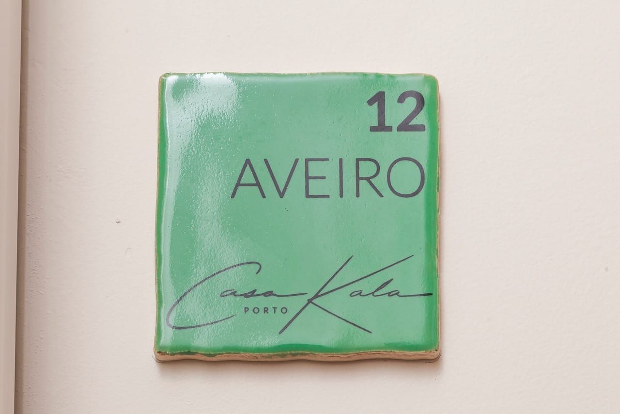 Green tile sign for