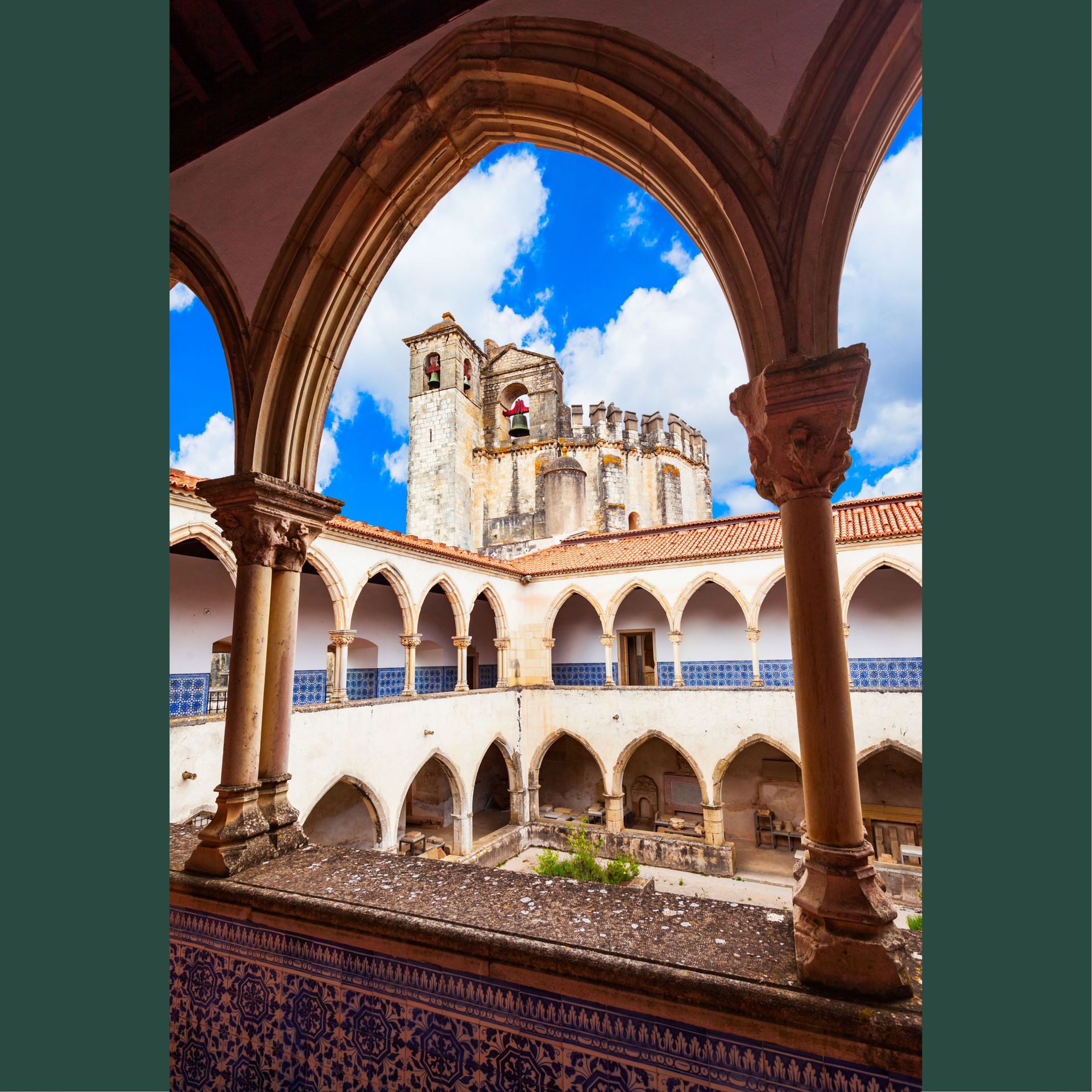 Convent of Christ in Tomar, Portugal. UNESCO World Heritage site and part of Knights Templar History