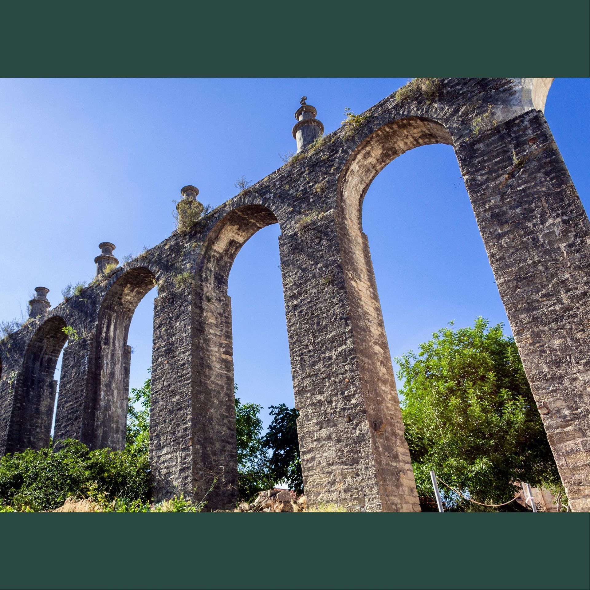 Pegões Aqueduct, near Tomar, Portugal. Built to supply water to the Convent of Christ