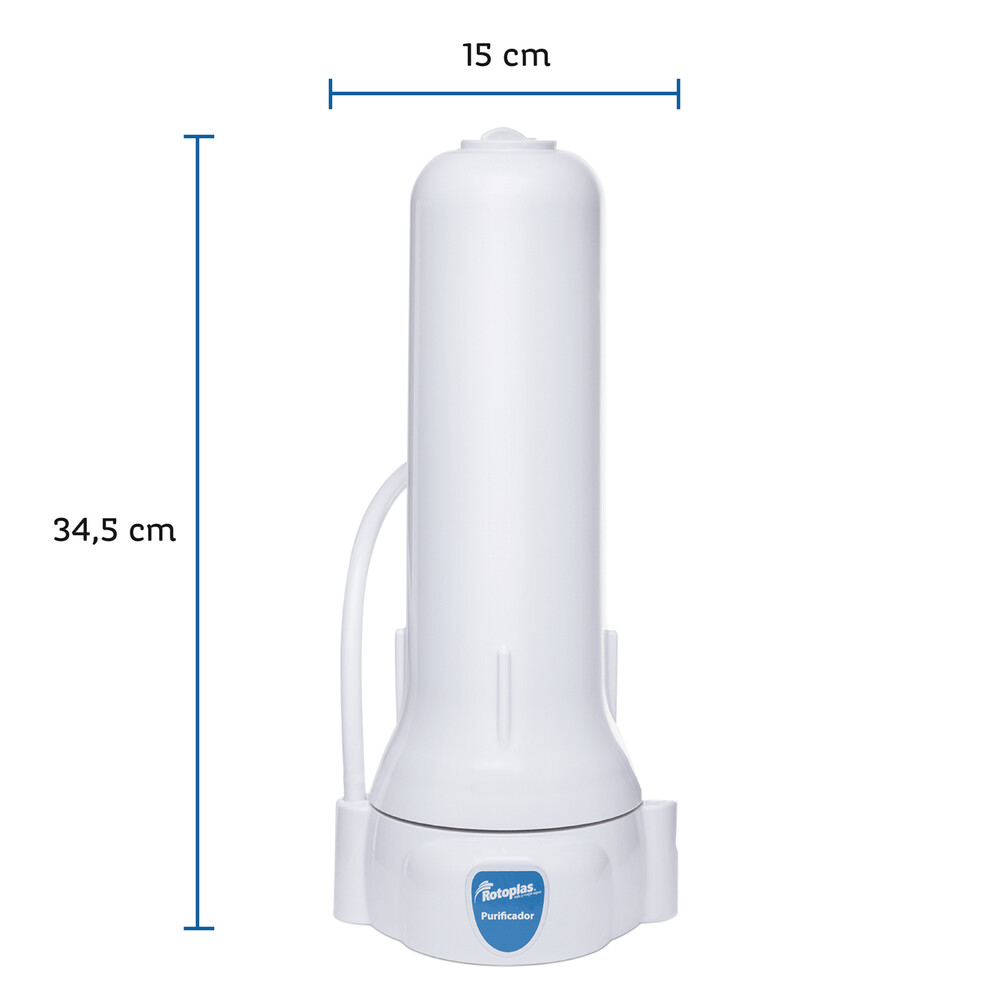 Purificador de agua sobre lavadero