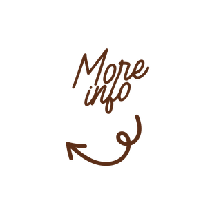 A hand drawn illustration of the words `` more info '' with an arrow pointing to the right.