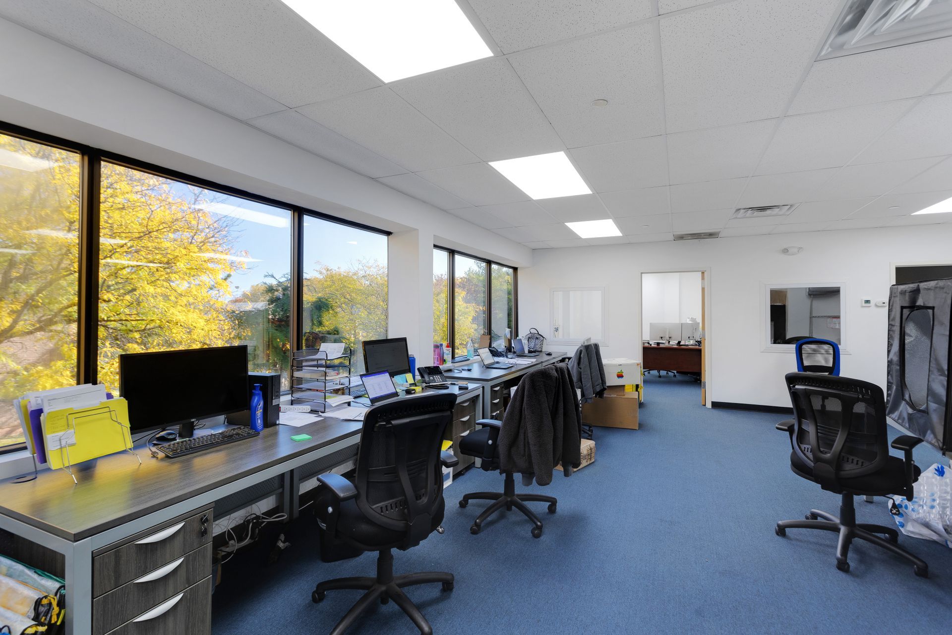 Desks by window