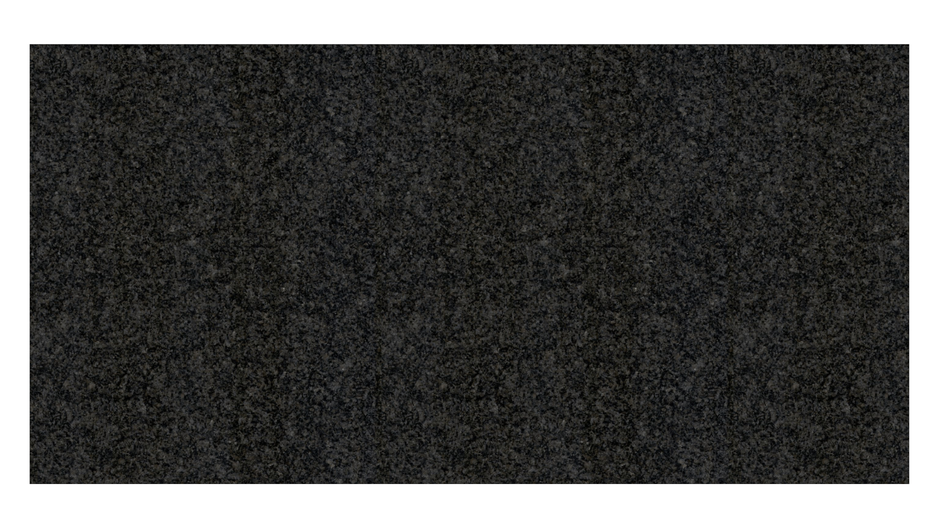 A rectangular slab of dark, textured, charcoal-gray granite with fine-grained mineral speckling.