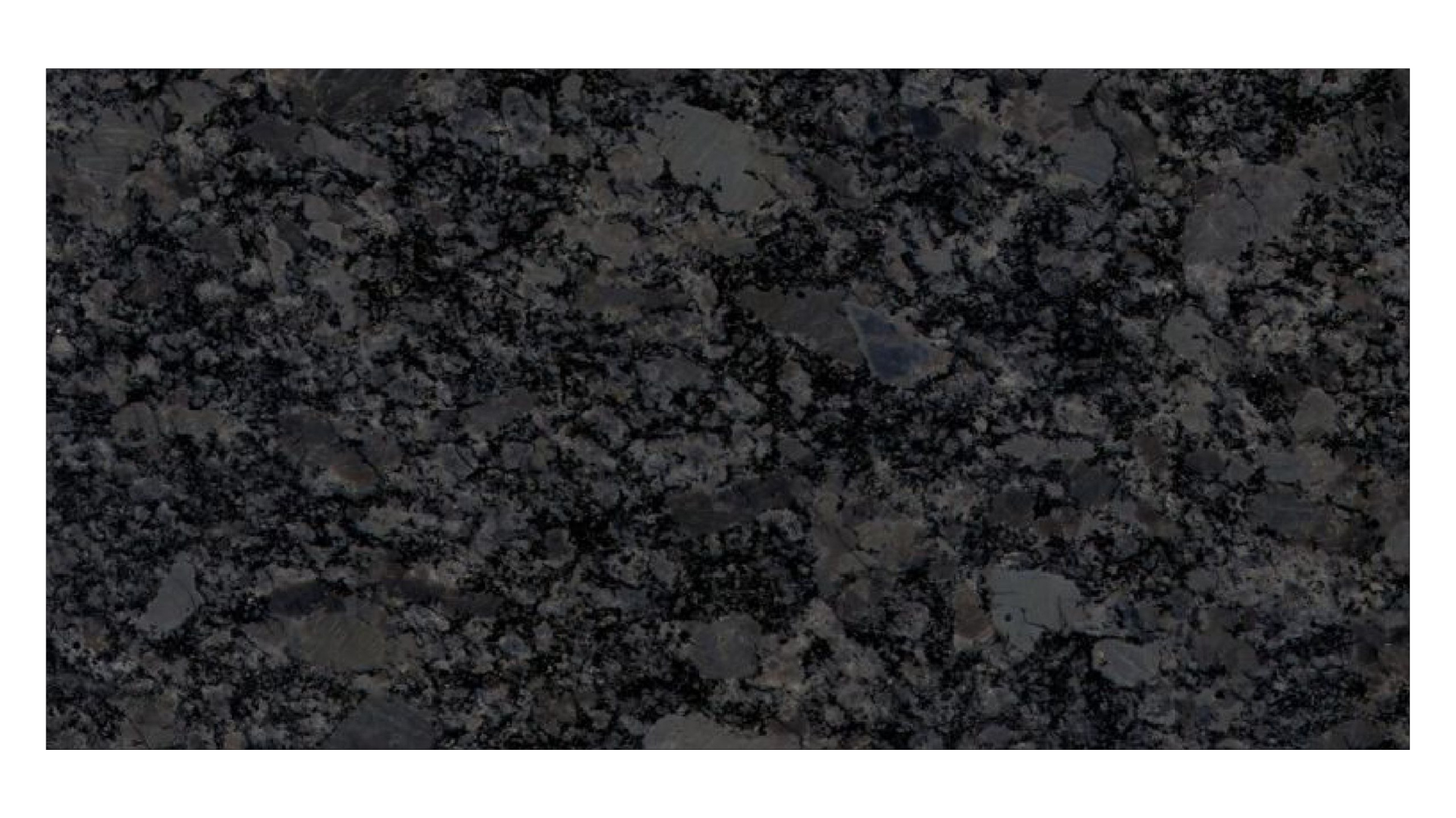 A close-up of dark grey granite stone with a speckled, multi-toned texture.
