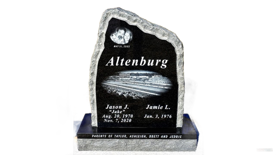 Gravestone with the name